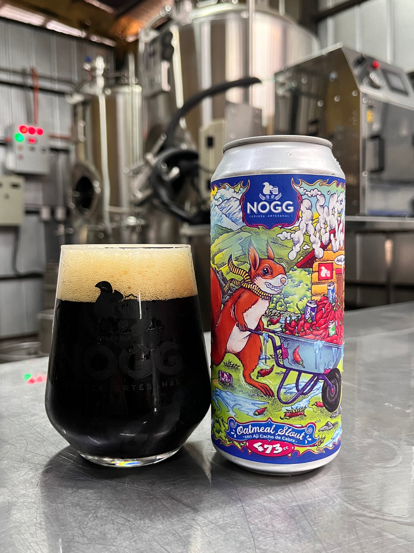 Lata 473cc Oatmeal Stout Ají Cacho Cabra